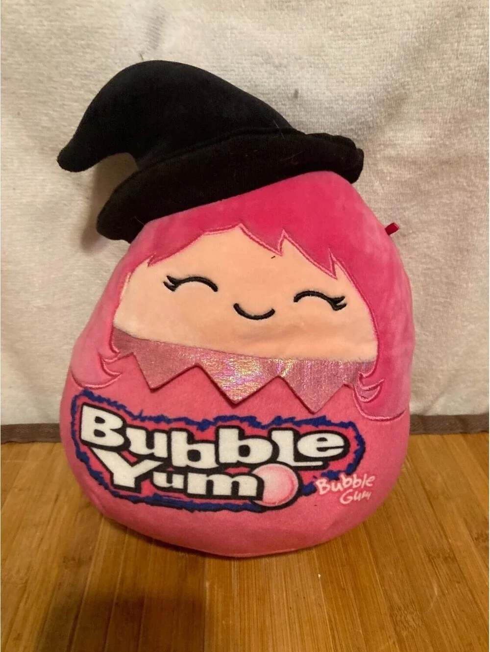 Squishmallows Bubble Yum Witch Plush Toy 11 in Pink and Polyester Black